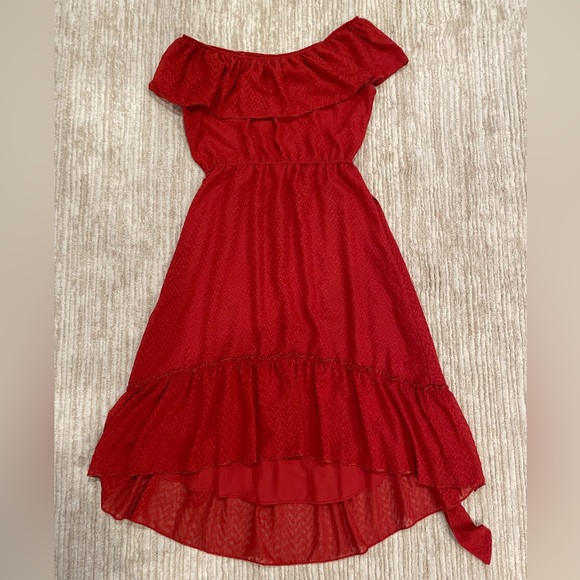 Burnt orange off the shoulder sundress - Picture 3 of 5